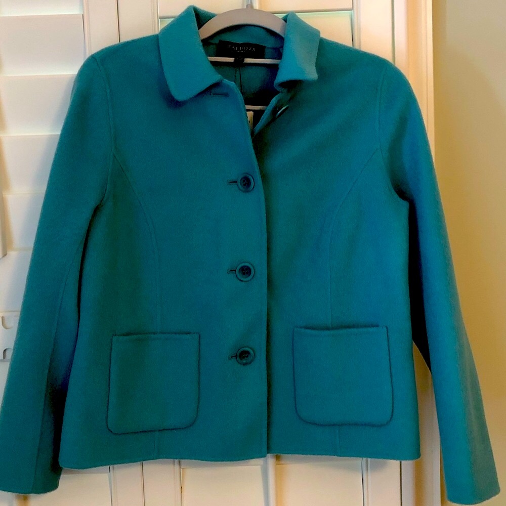 NWT Talbots Turquoise Plush Wool Jacket